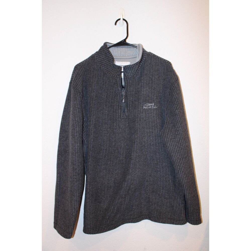 Men's Weird Fish size xlarge black charcoal quarter zip long sleeve